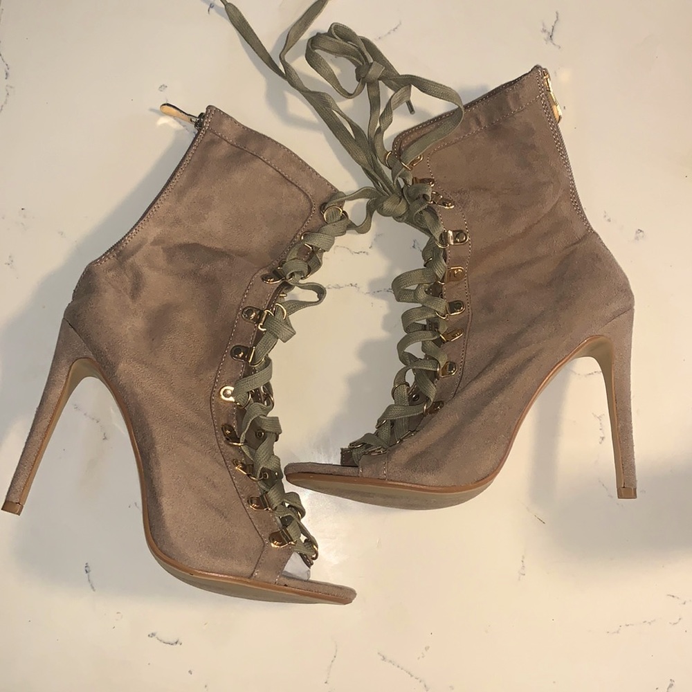 Lace up booties